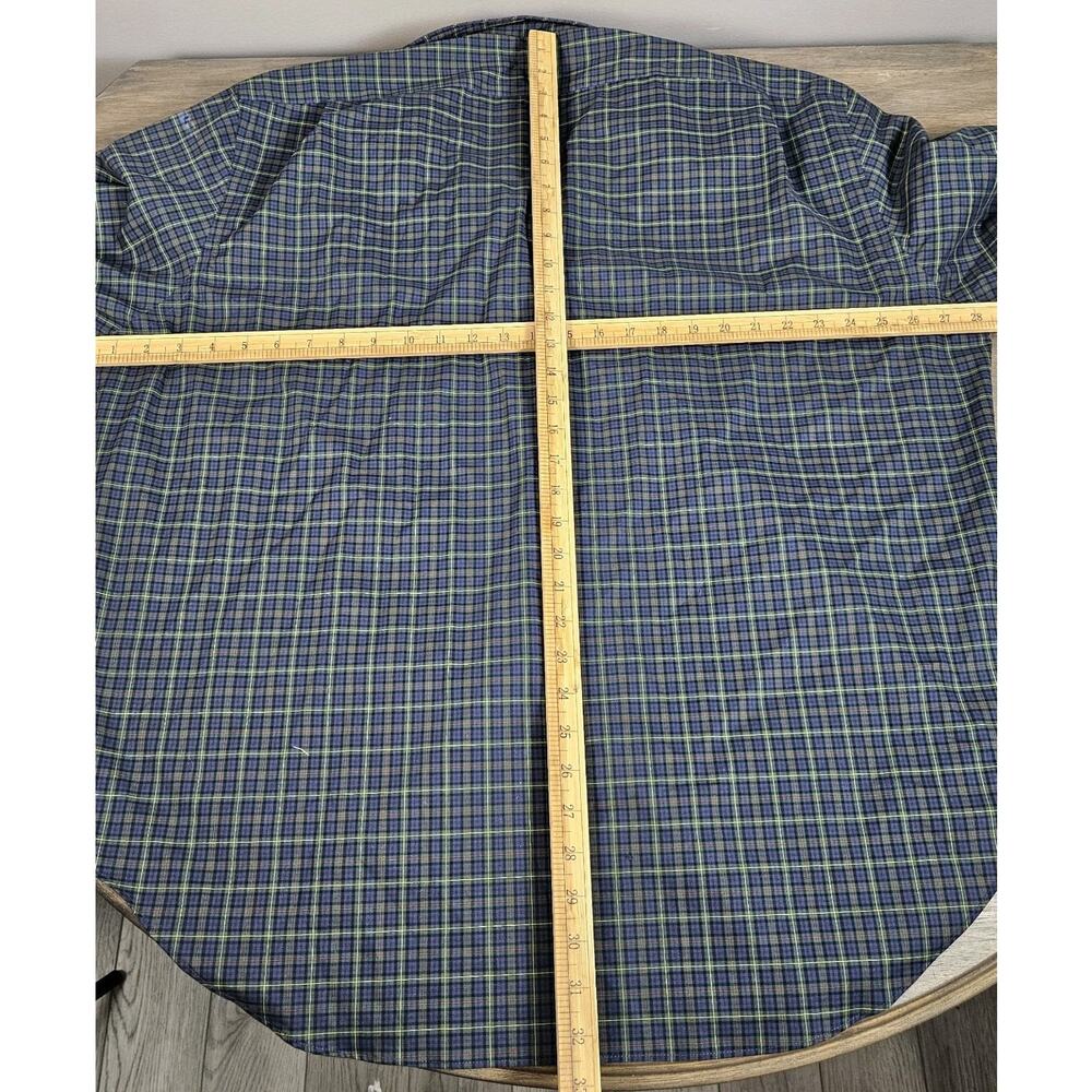 Lauren Ralph Lauren Shirt Men 18 34/35 Green Plaid Check Long Sleeve Button Down - Picture 6 of 6